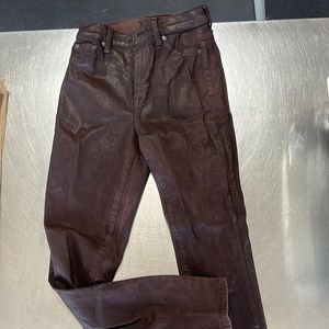 7 For All Mankind High-Rise Coated Ankle Skinny Jeans